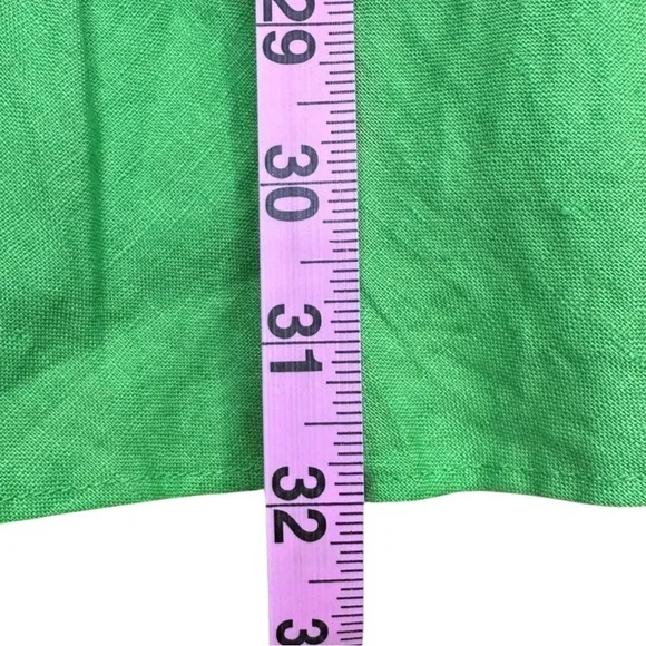 J. Crew NWT Green 100% Linen Casual Dress Size 4P